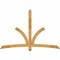 Ekena Millwork Davenport Rough Sawn Timber Gable Bracket, Western Red Cedar, 84"W x 56"H x 2"D x 4"F, 16/12 Pitch GBW084X56X0204DAV00RWR - alternate 1